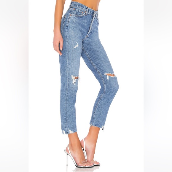 Agolde Jamie High Rise Straight Jeans in Arrival - Picture 3 of 9